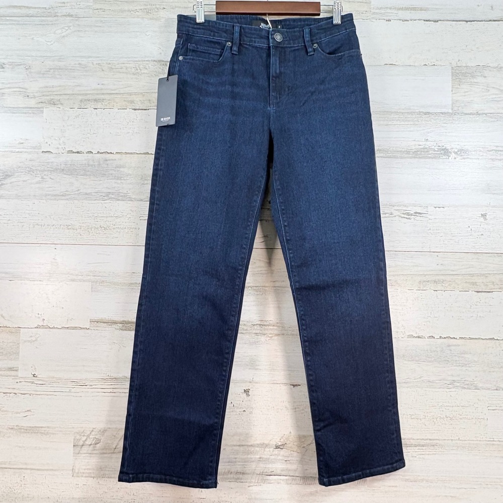 Hudson Los Angeles Midrise Straight Leg Jeans Obscurity Blue Dark Wash Size 8/29